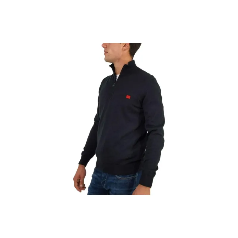 HUGO BOSS Zipped Neck Knitted Jumper-1
