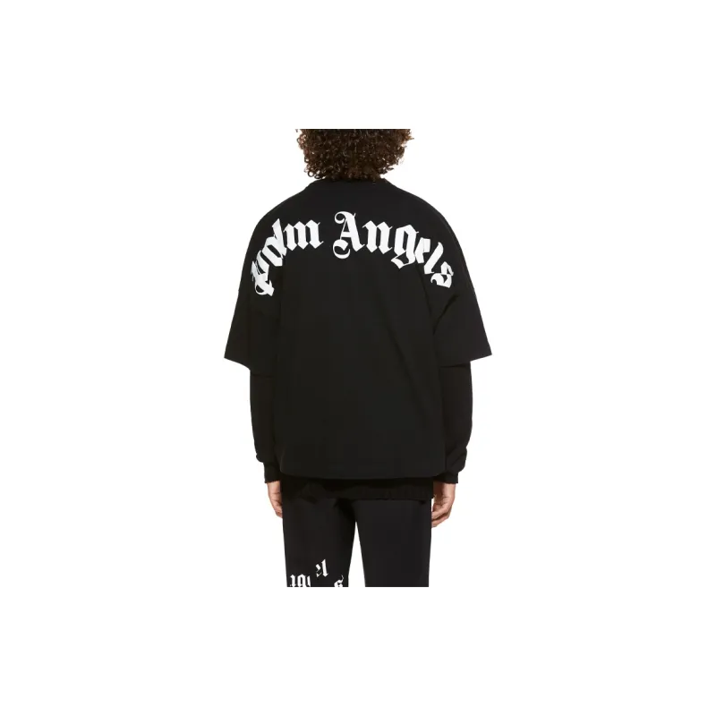 PALM ANGELS Classic Logo Print T shirt-4