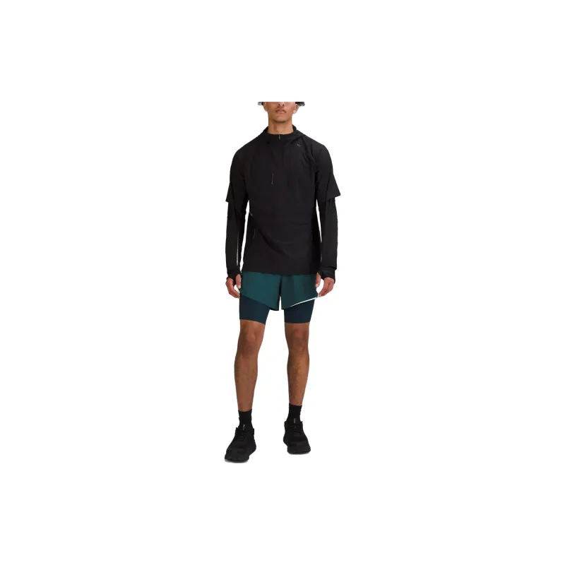 Lululemon Senseknit Composite Running Short Casual Shorts Men's Green-1