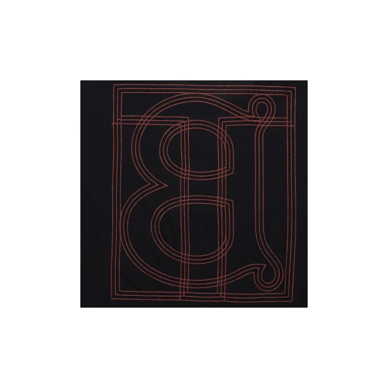 Burberry Topstitched Monogram Motif Cotton Oversized T Shirt-5