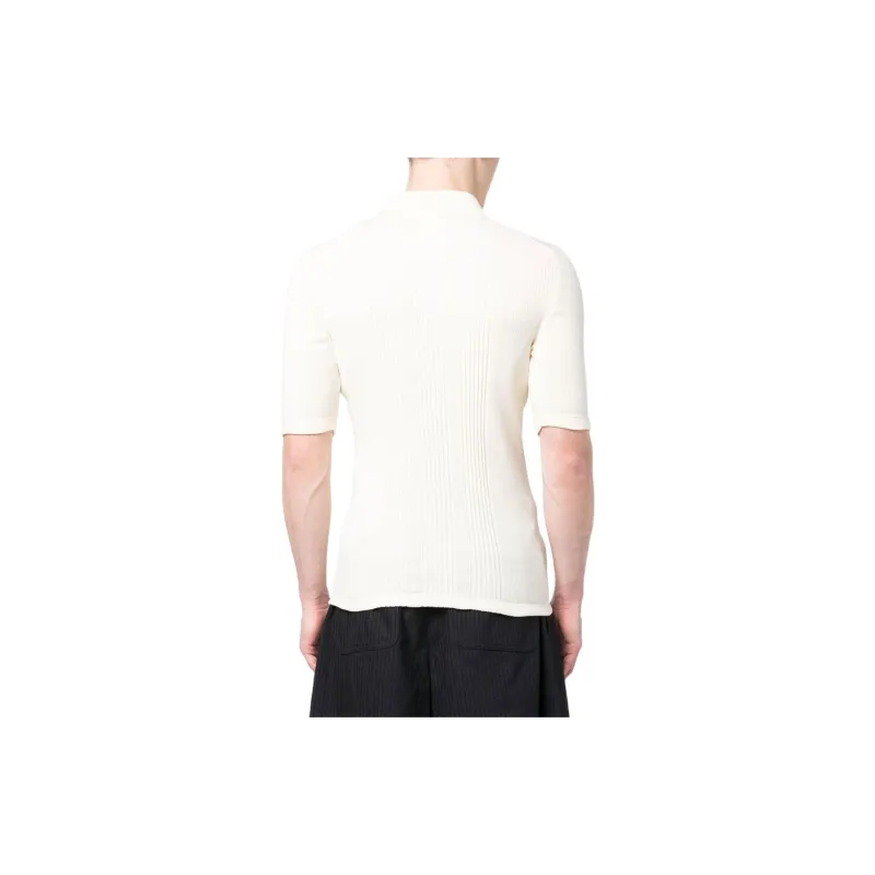 Maison Margiela Half Buttoned Ribbed Polo Shirt-2