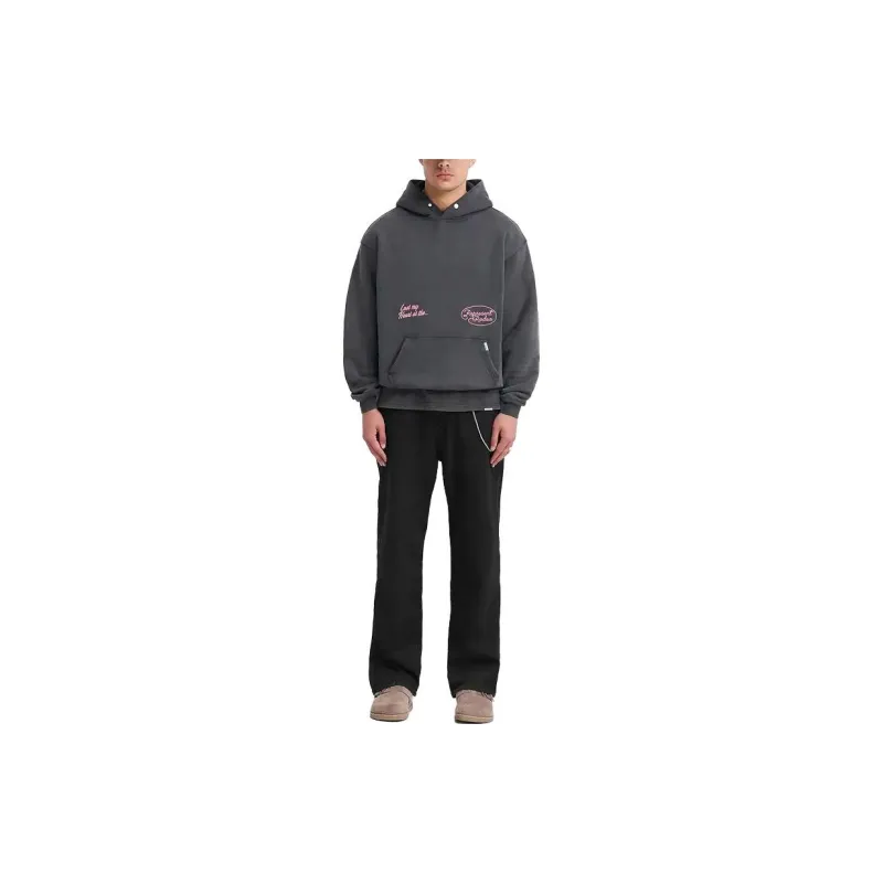REPRESENT Chain Stitch Rodeo Hoodie Sweatshirt Men's Vintage Gray-4