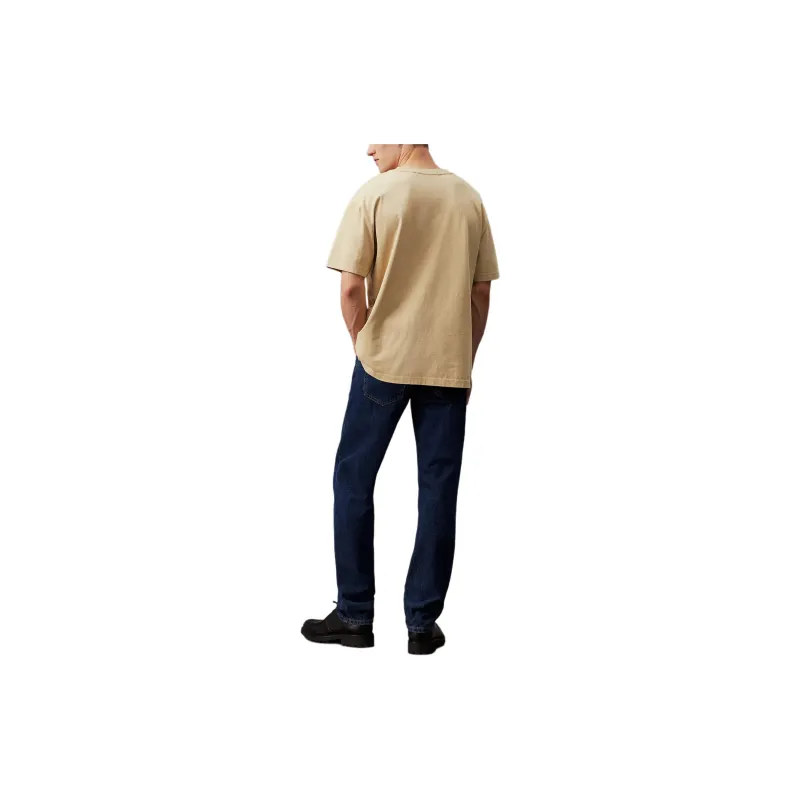 CALVIN KLEIN T Shirt Europe Version Men's Light Khaki-2