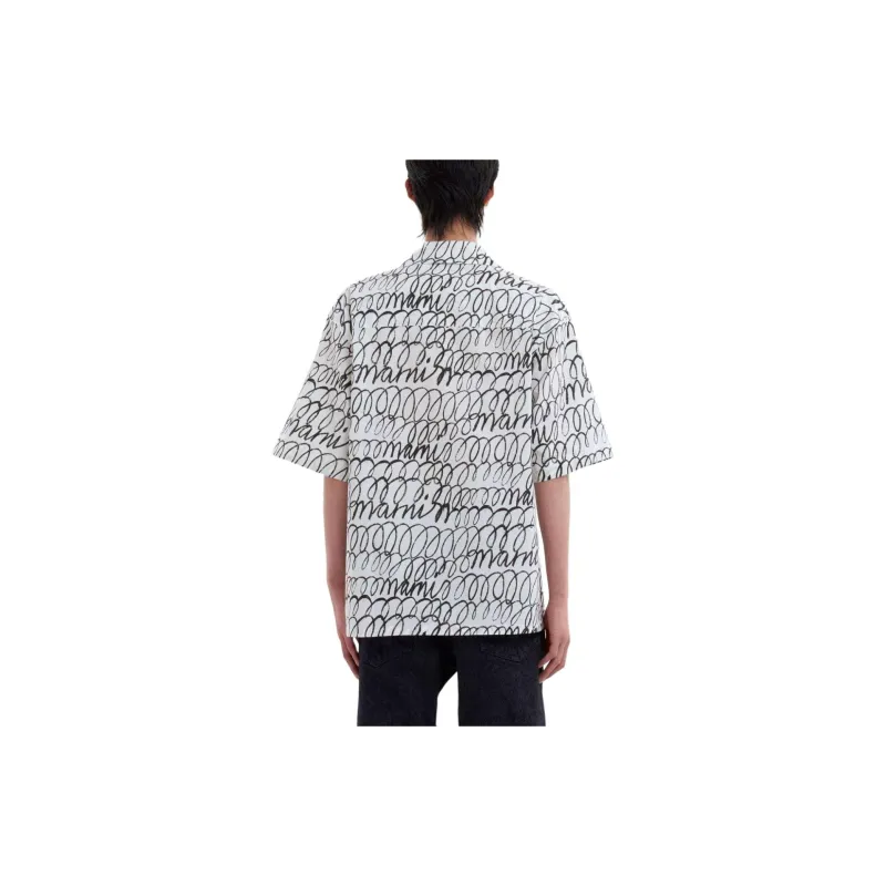 MARNI Boxy Fit Tropical Bowling Shirt-2