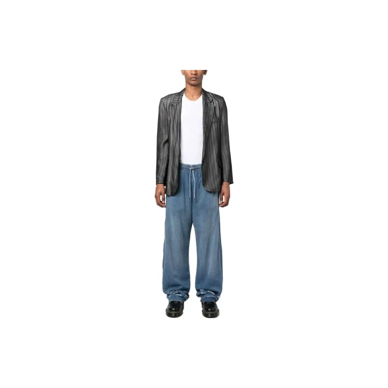 DIESEL Distressed effect Wide leg Jeans-1