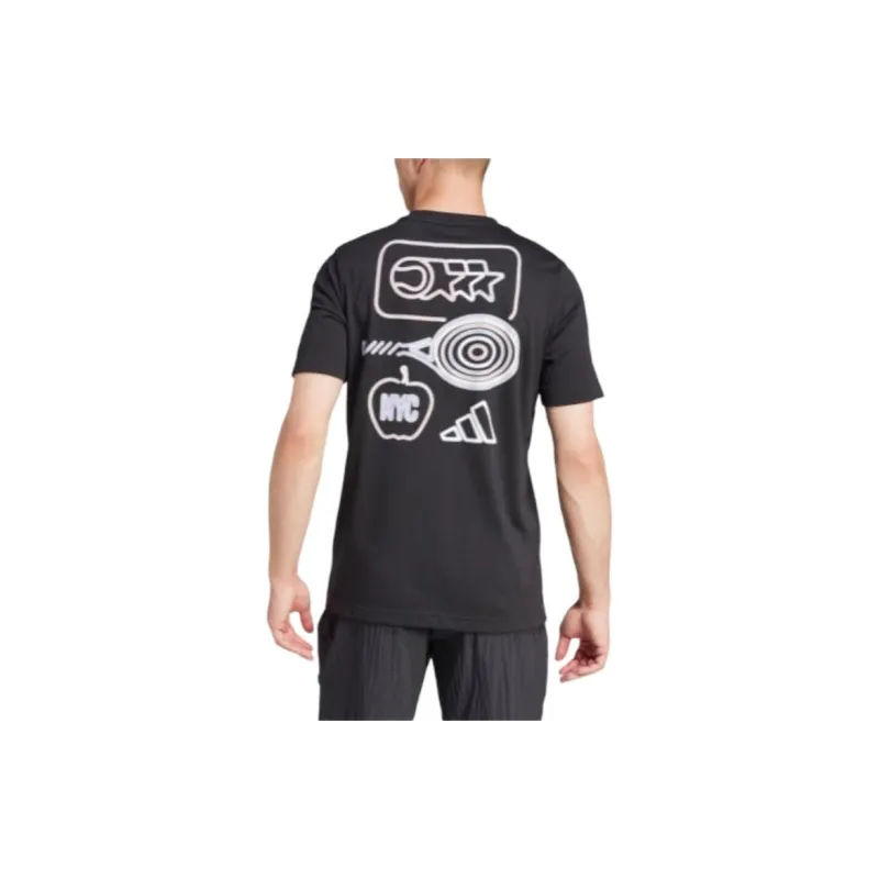 Adidas Free Shipping With AdiClub Tennis City Lights Graphic Tee-3