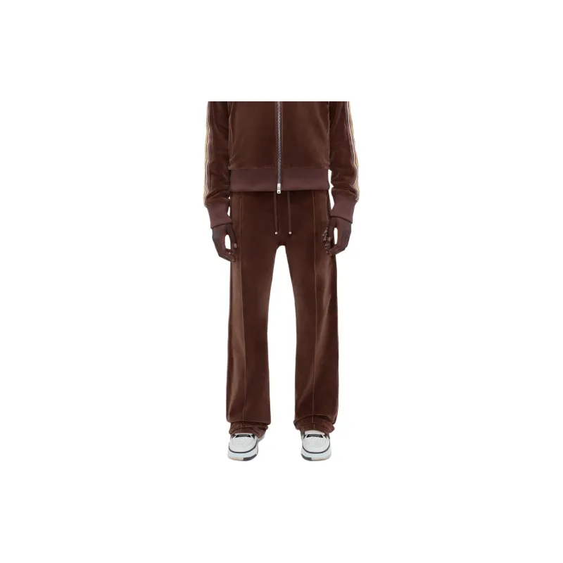 AMIRI Stack Monogram Velvet Track Pants-1