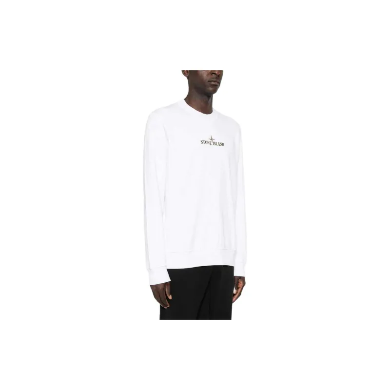 STONE ISLAND Logo Embossed Crewneck Sweatshirt-1