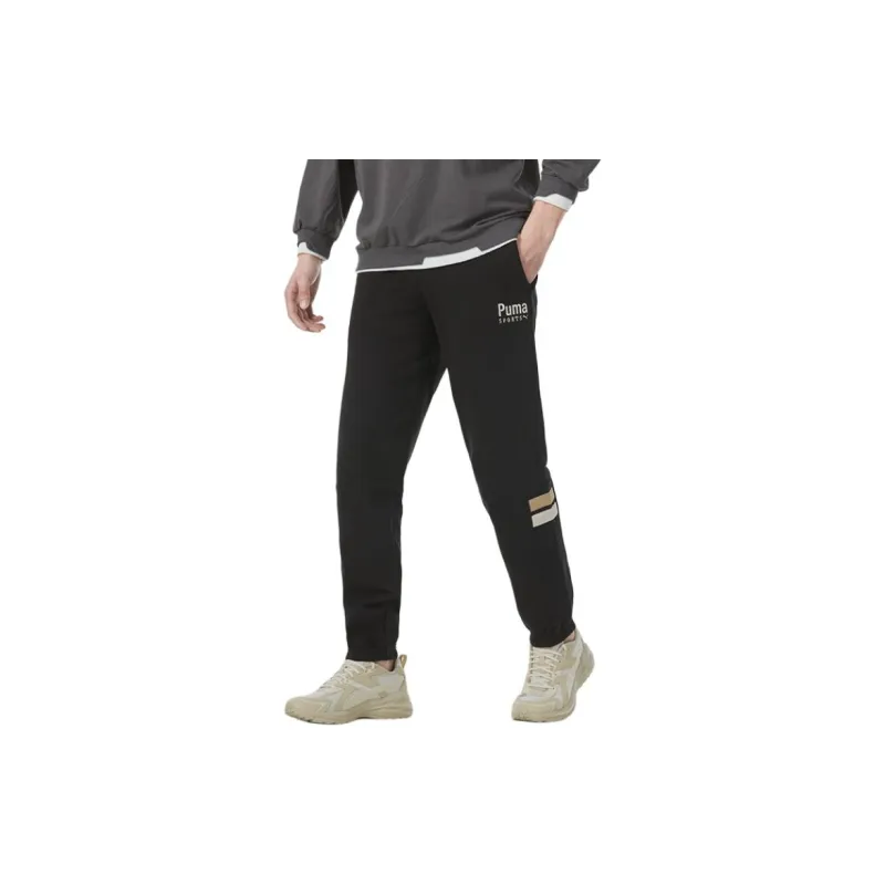 PUMA Knitted Sports Pants Men's Black-4