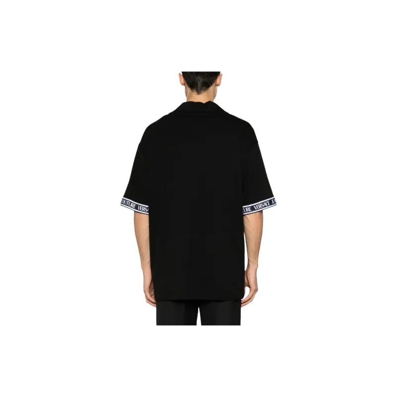 VERSACE JEANS Couture Logo tape Cotton Polo Shirt-3