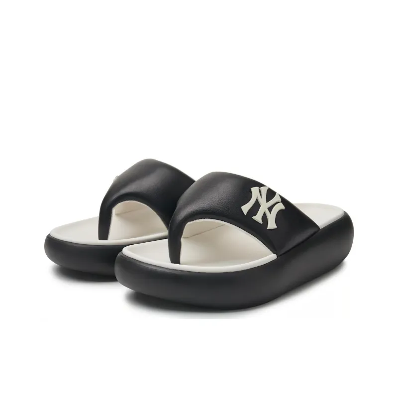 MLB New York Yankees Abrasion Resistant Slip Resistant Flip Flops Unisex Black-2