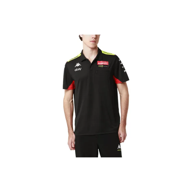 Kappa x VR46 LIANMINGKUAN Polo Shirt Men's Black-3