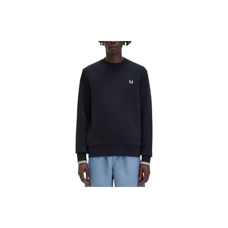 FRED PERRY Embroidered Logo Crew neck Sweatshirt-1