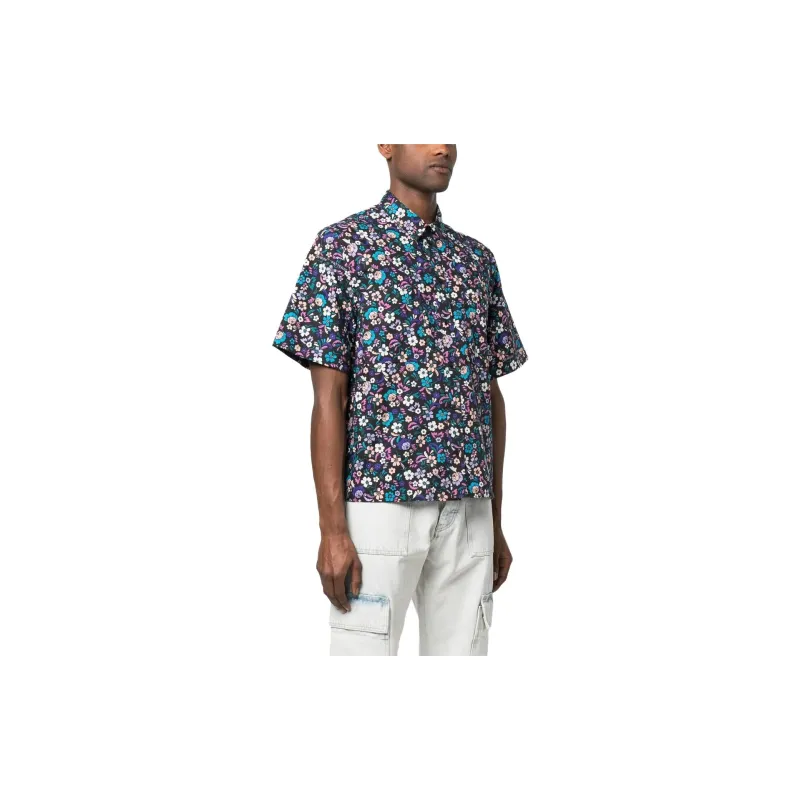 OFF WHITE Shirt Men's Dark Blue-3