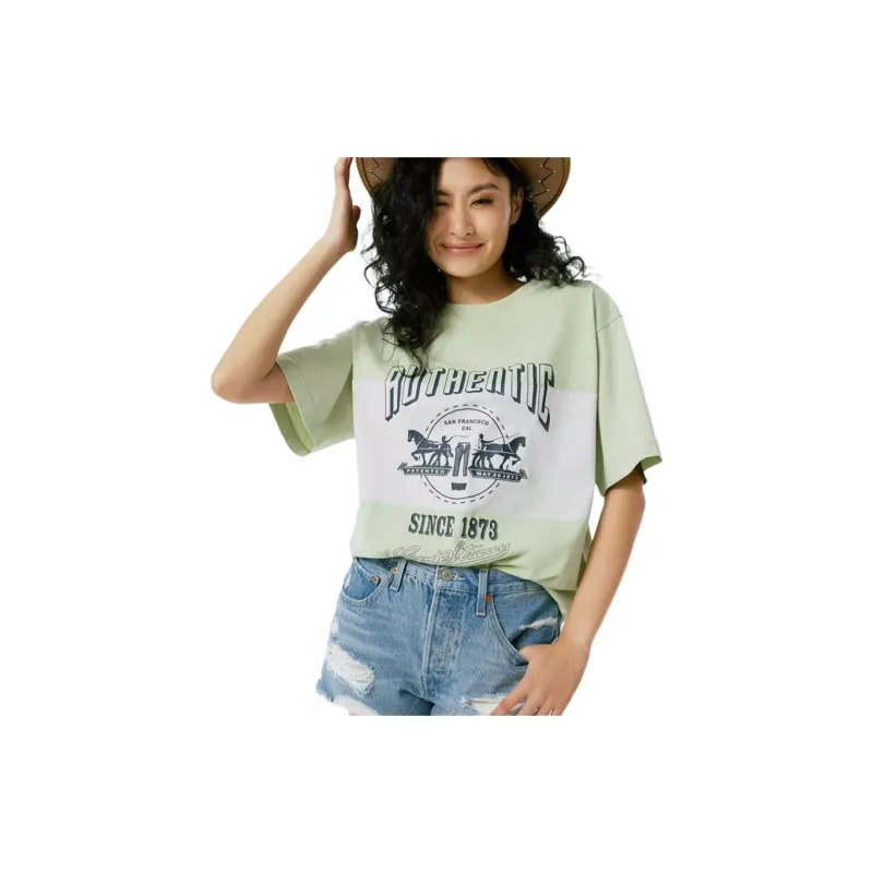 Levis T Shirts Unisex Light Green-1