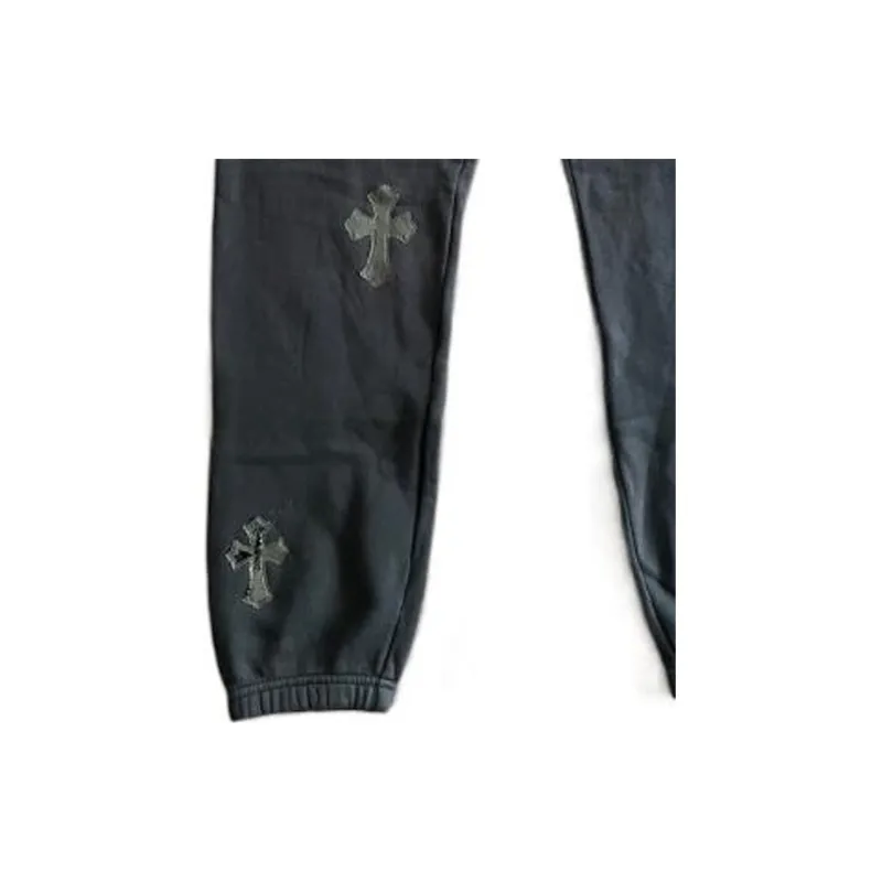 Chrome Hearts Knitted Sports Pants Unisex Black-4