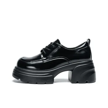 EXULL Q Versatile JK Commute Loafers 6cm Platform Women's Black