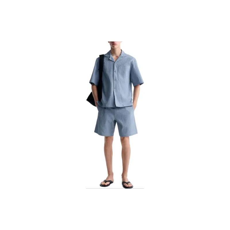 ZARA Shirts Men Sky Blue-2