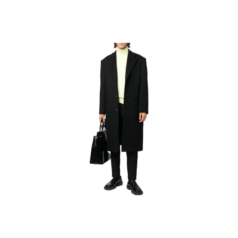 VERSACE Coats Men Black-3