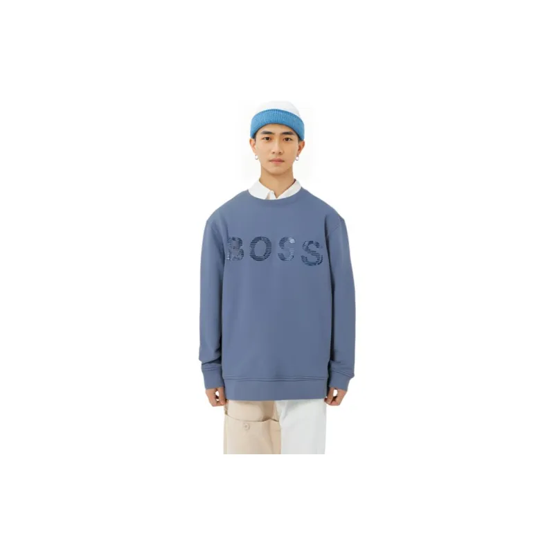 HUGO BOSS Sweatshirts Men Gray Blue-3