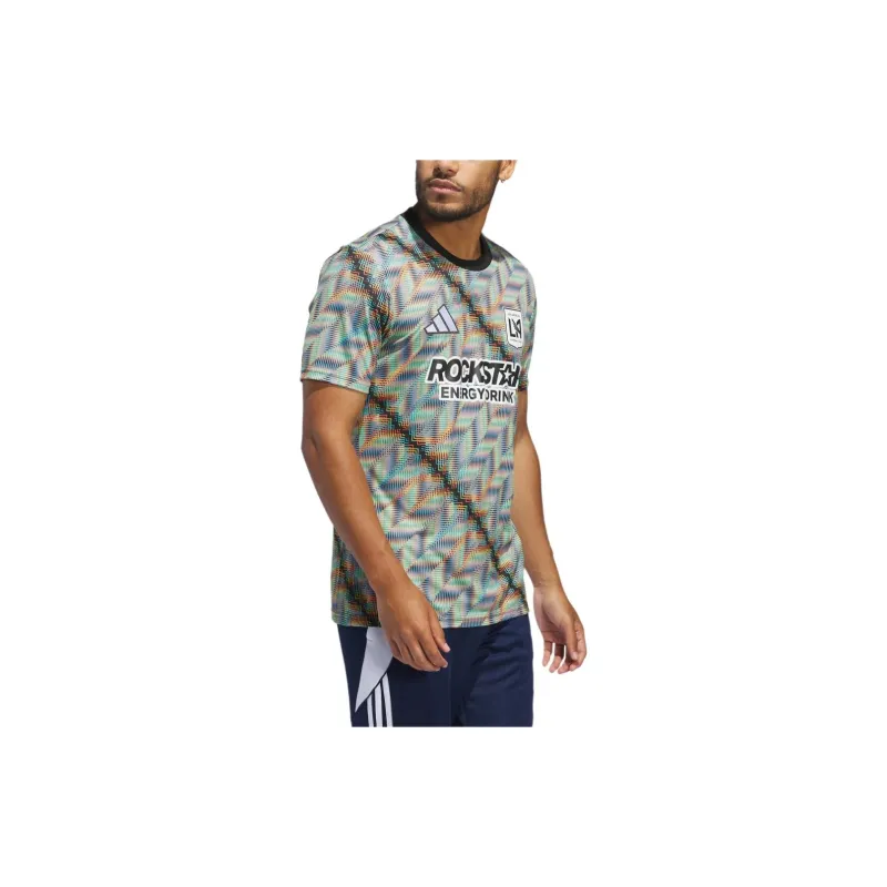 Adidas Los Angeles SS24 Soccer Jerseys Men's Semi-Transparent Lime Gray-4