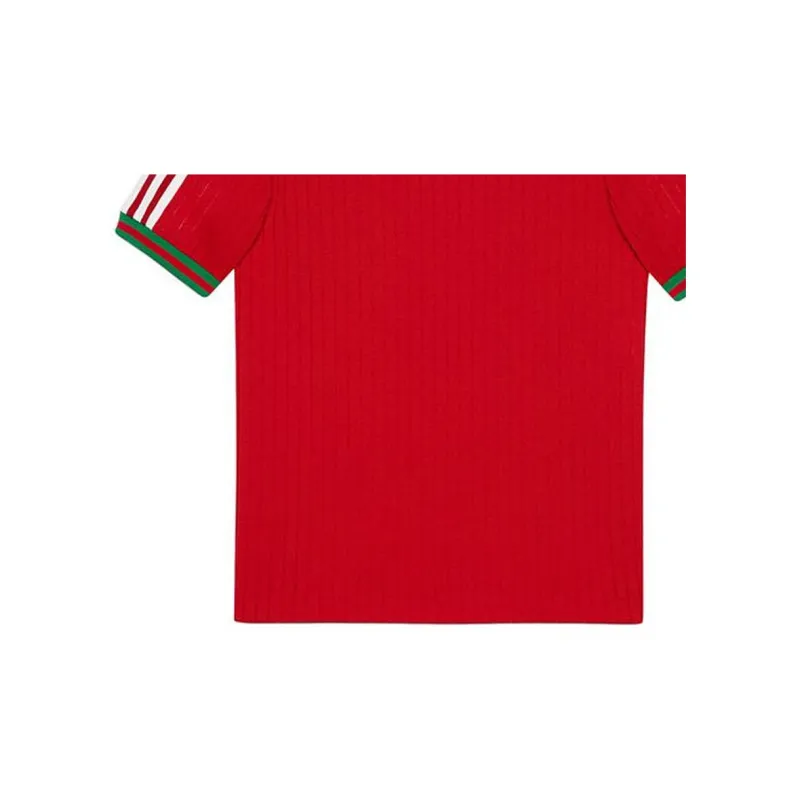 GUCCI X Adidas Jersey T-shirt Red-4