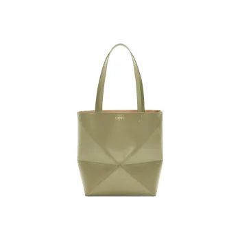 LOEWE Shiny Cow Leather Tote Bag, Shopping Bag, Handbag, Shoulder Bag Medium Size Women's Eucalyptus Green