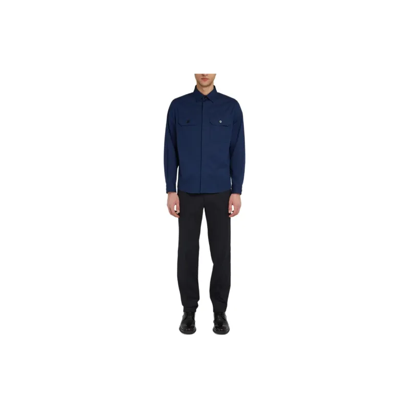 Ermenegildo Zegna Curved Hem Twill Shirt-2