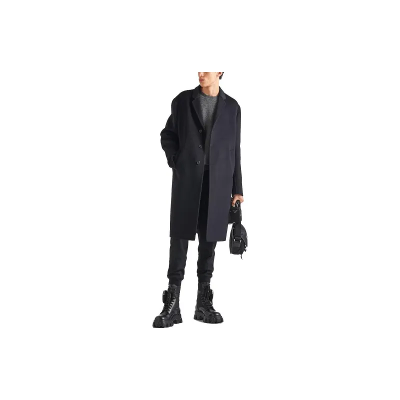 PRADA Coats Men Navy Blue-2