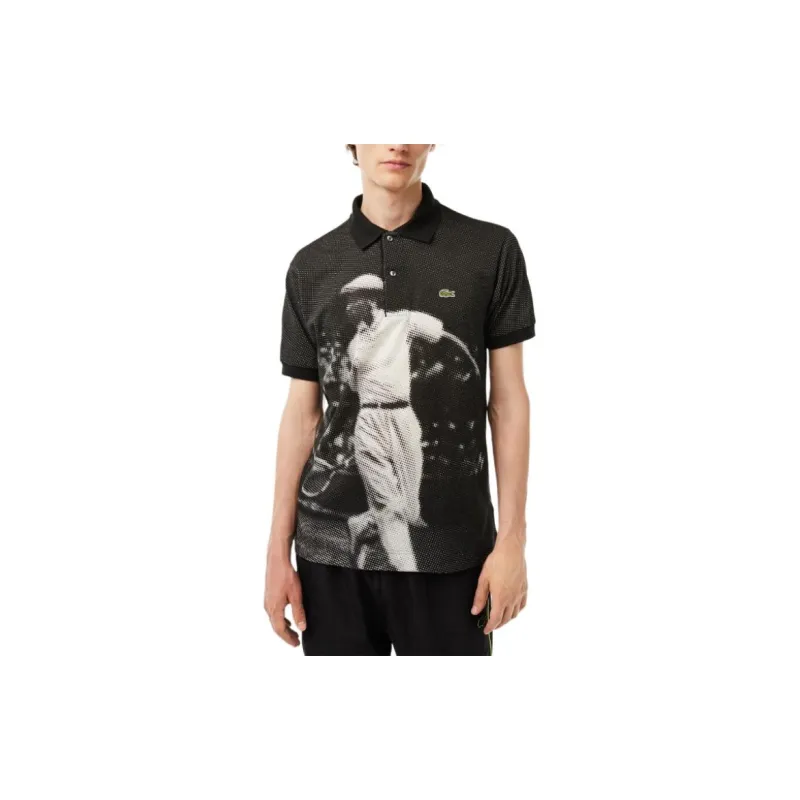 LACOSTE René LACOSTE print Polo Shirt-2