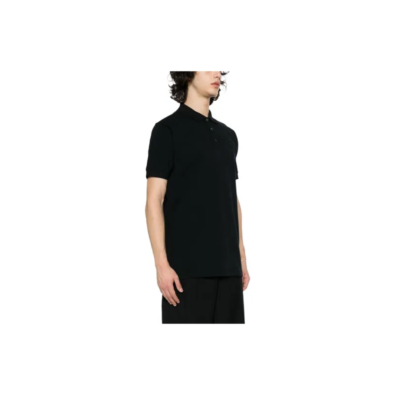 BALLY Logo Embroidered Straight Hem Polo Shirt-4