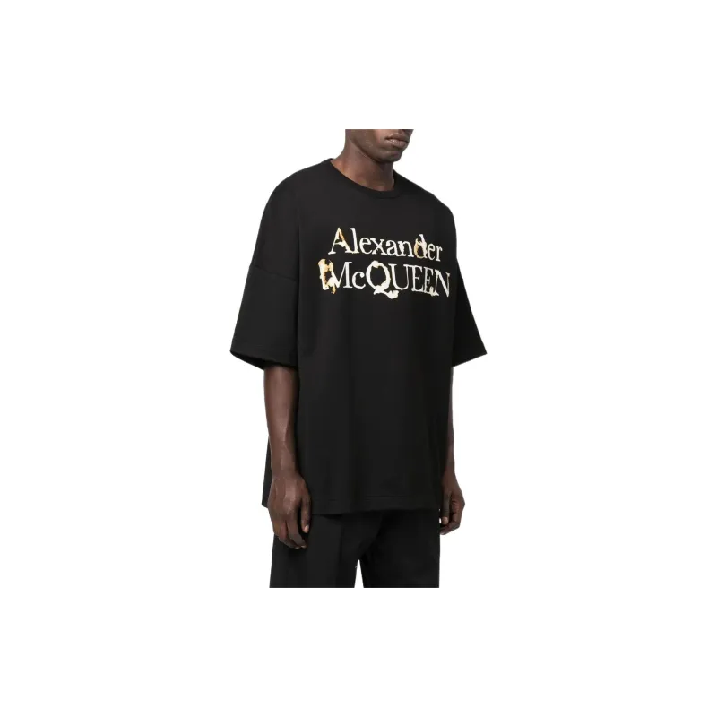 Alexander McQueen Logo Printed Crewneck T-Shirt-3