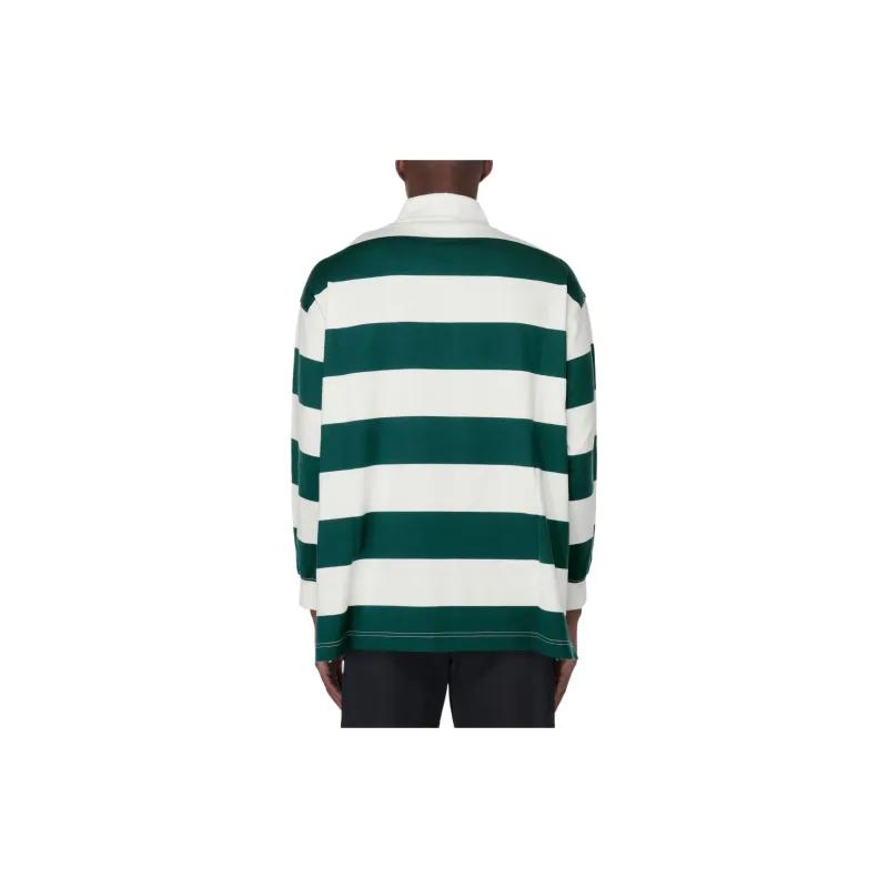 Moncler Polo Shirt Men's Green White-2