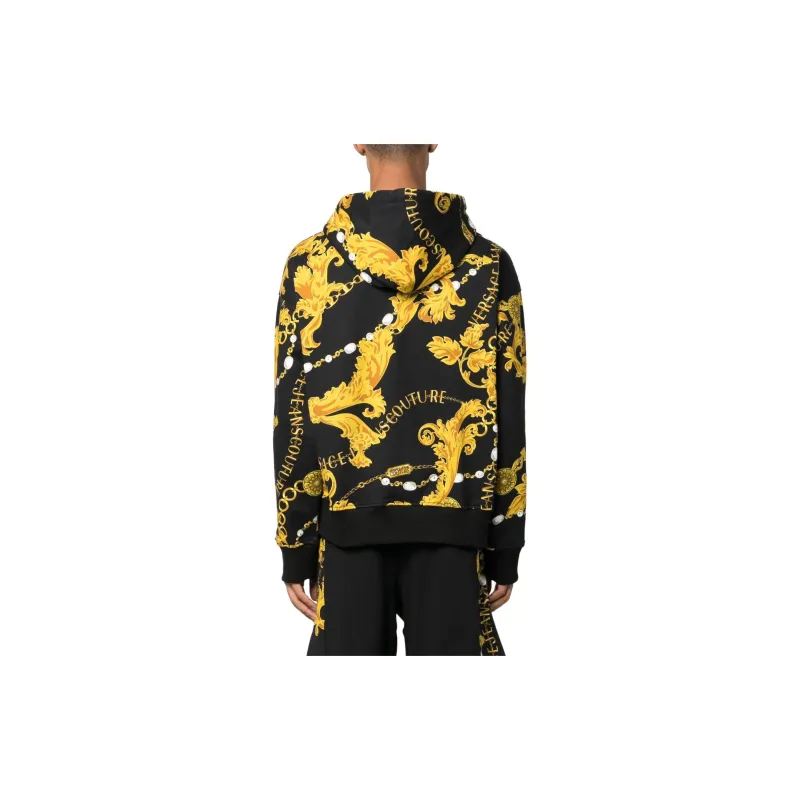 VERSACE JEANS COUTURE Baroque print Cotton Hoodie-2