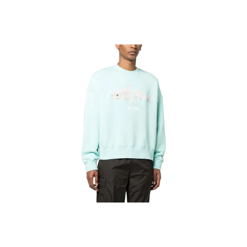 PALM ANGELS Shark Crewneck Sweater-3