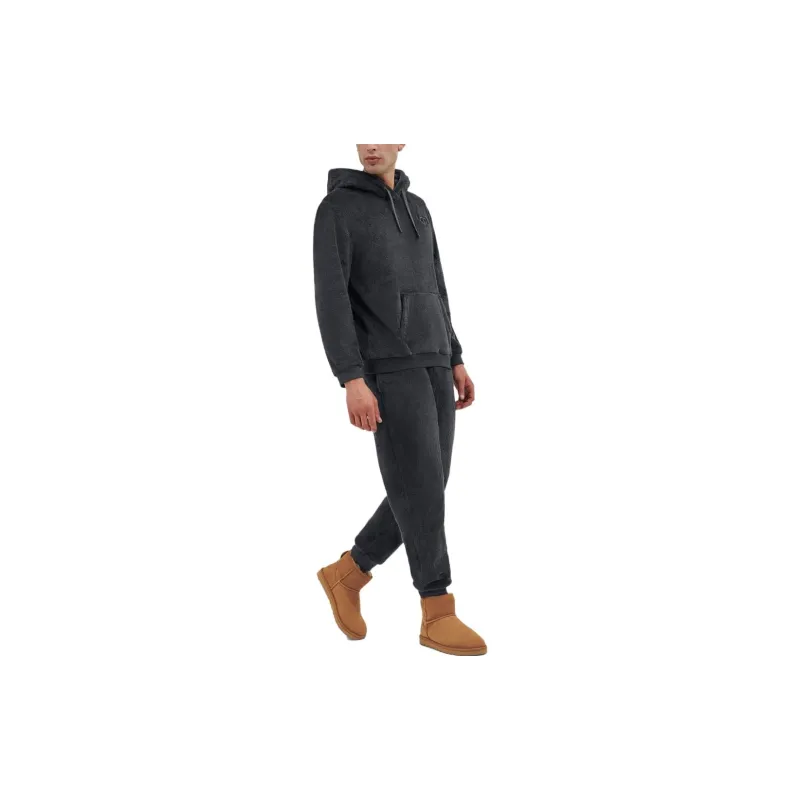 UGG Giles UGGfluff Hoodie Sweatshirt Men's Black-3