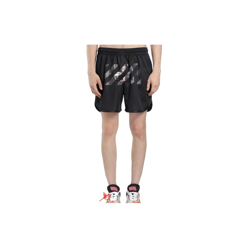 OFF WHITE Caravaggio Arrows Mesh Shorts-3