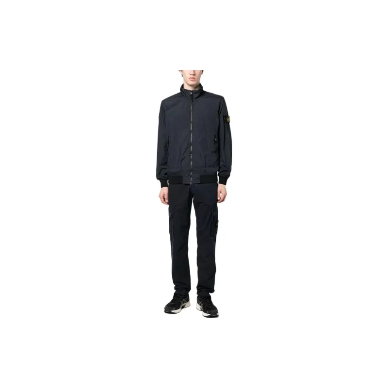 STONE ISLAND Logo patch Sleeve Bomber Jacket-1