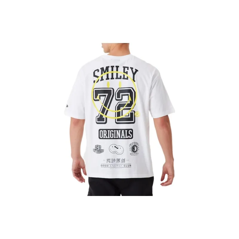 New Era New Era × Smiley T Shirts Unisex White-3