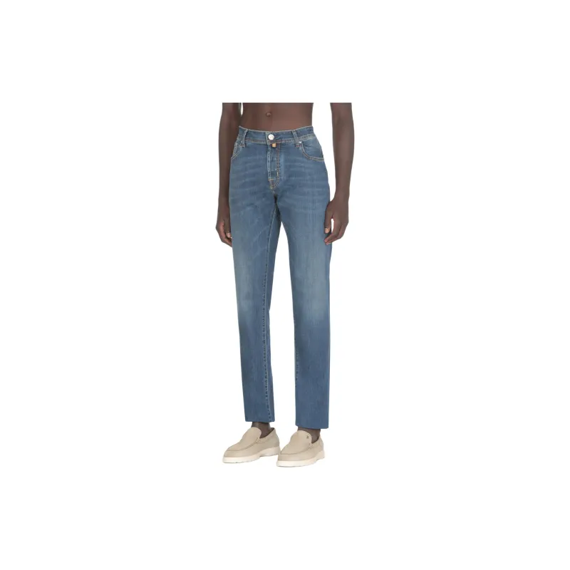 JACOB COHEN Nick Logo Patch Straight-Leg Jeans-1