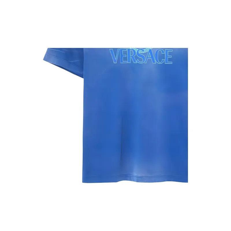 VERSACE Medusa Logo Gradient Printed Crewneck T Shirt-5
