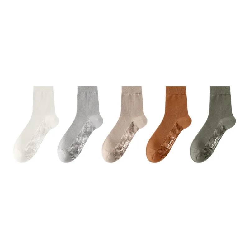 MIIOW Mid Calf Socks Men's 5 Pack-14