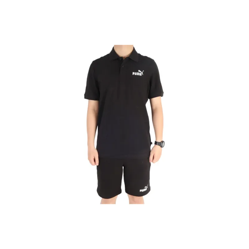 PUMA Essentials Pique Polo Shirt Men's Black-2