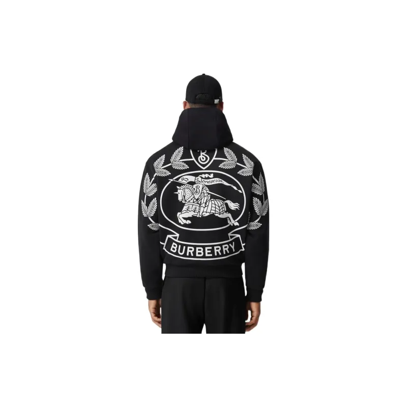 Burberry Ekd Print Cotton Oversized Bomber Jacket-2