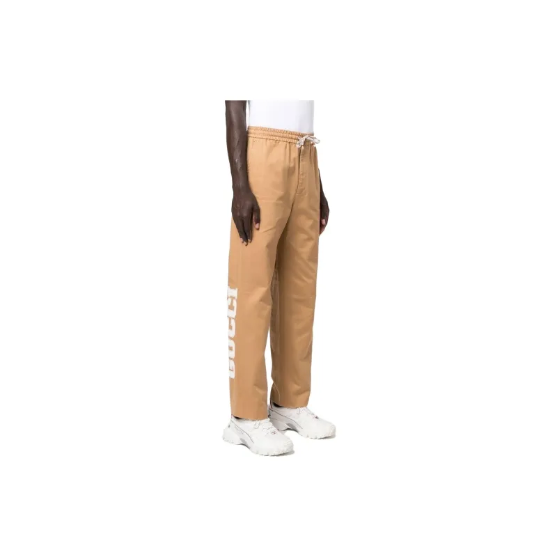 GUCCI Logo Print Drawstring Pants-1