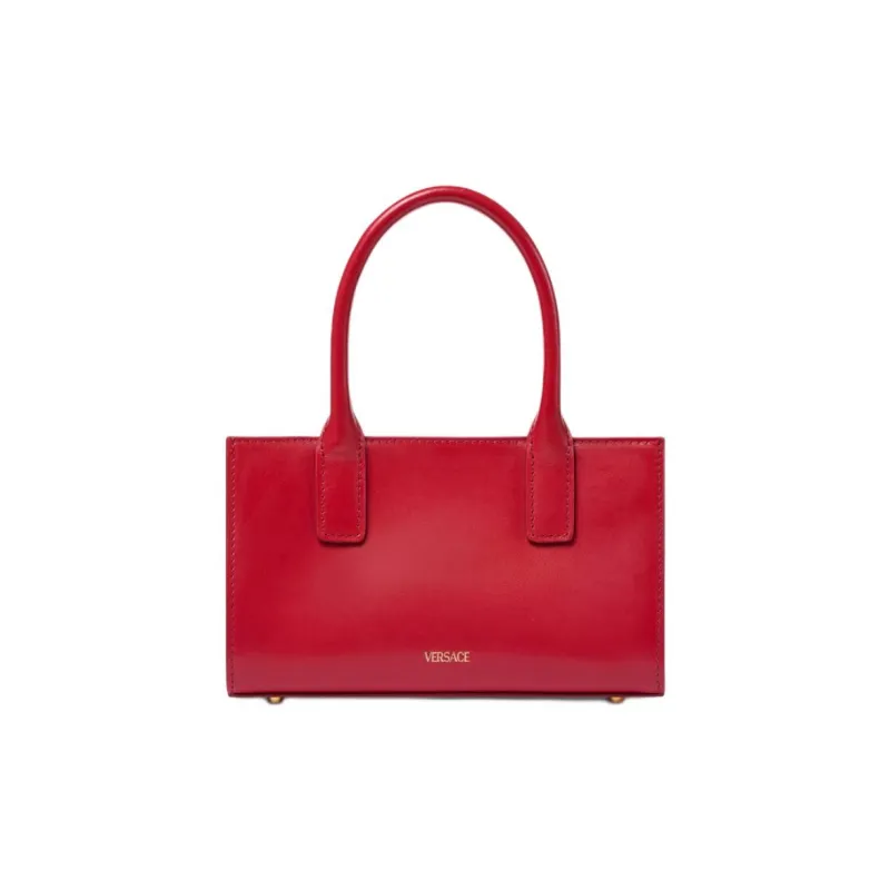 FANSIZHE Medusa '95 Cow Leather Tote Bag, Shopping Bag, Shoulder Bag, Crossbody Bag, Handbag Small Size Women's Red-2
