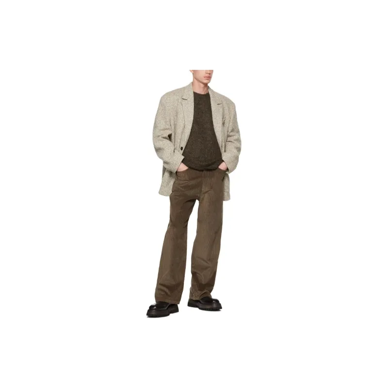 AMOMENTO SS24 Crewneck Sweater Sweater Men's Dark Brown/Dark Brown-1