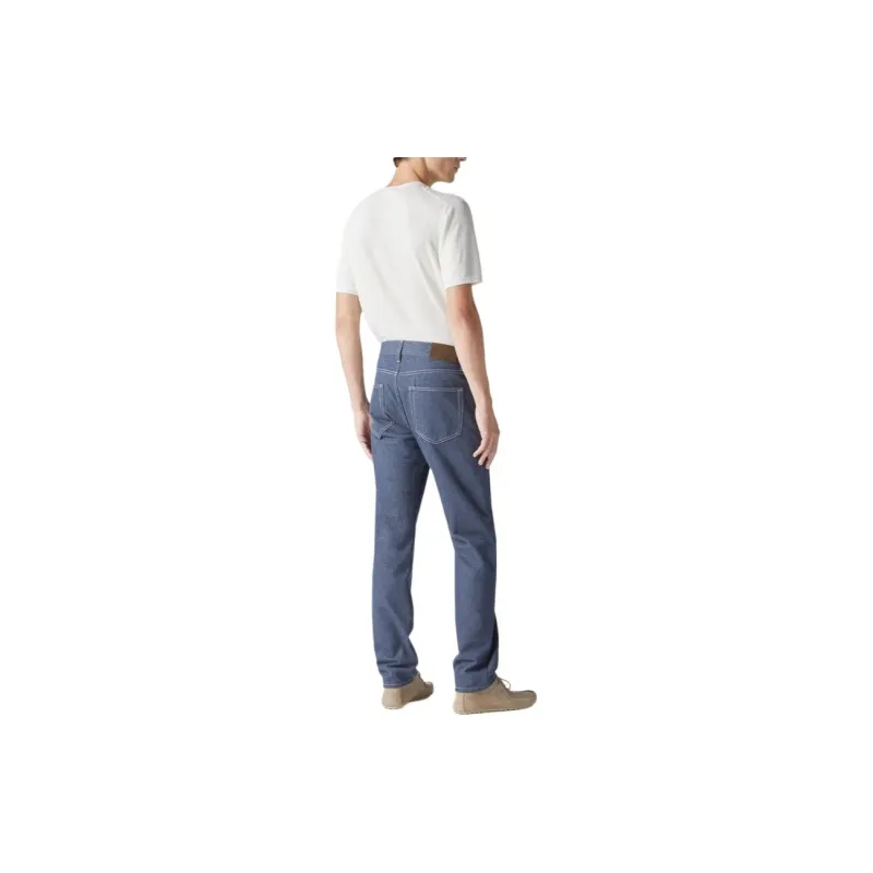 Loro Piana Quarona Trousers Jeans Men's Light Blue-3
