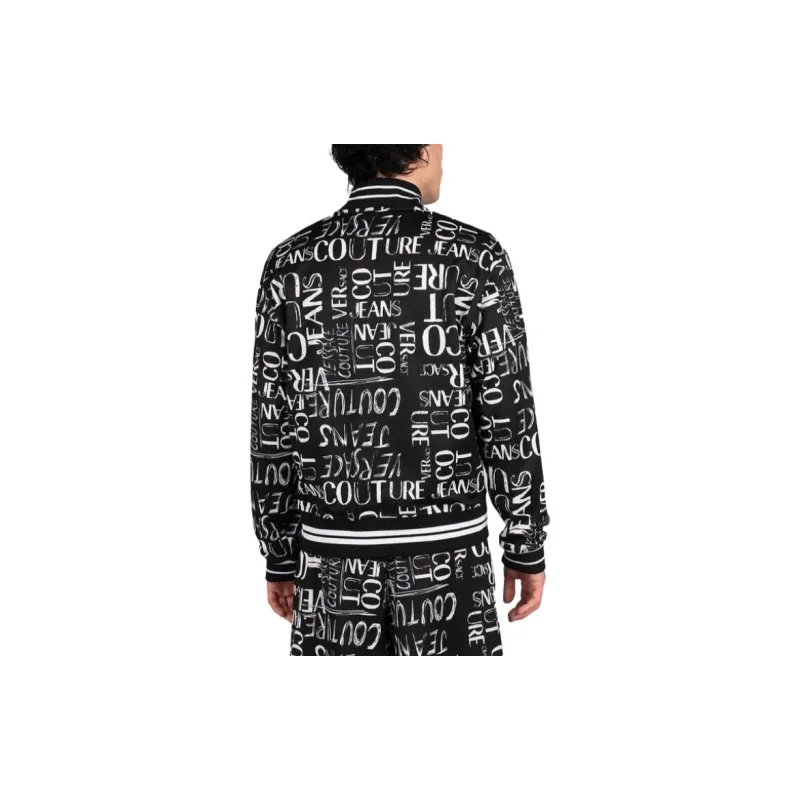 VERSACE JEANS COUTURE Men Logo-Print Zip-Up Sweatshirt Black-4