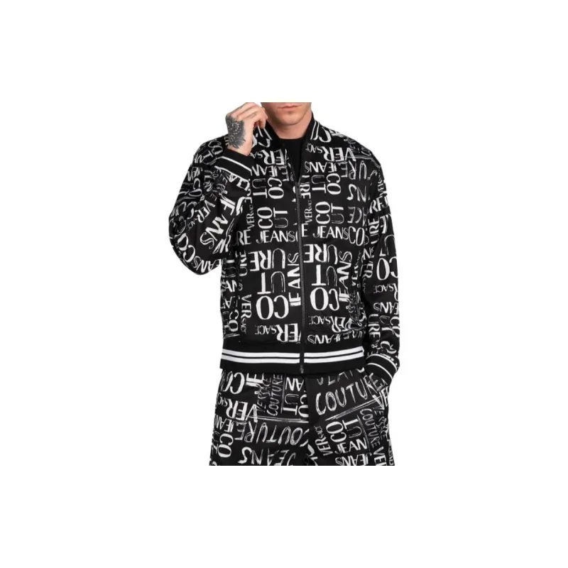 VERSACE JEANS COUTURE Men Logo-Print Zip-Up Sweatshirt Black-3